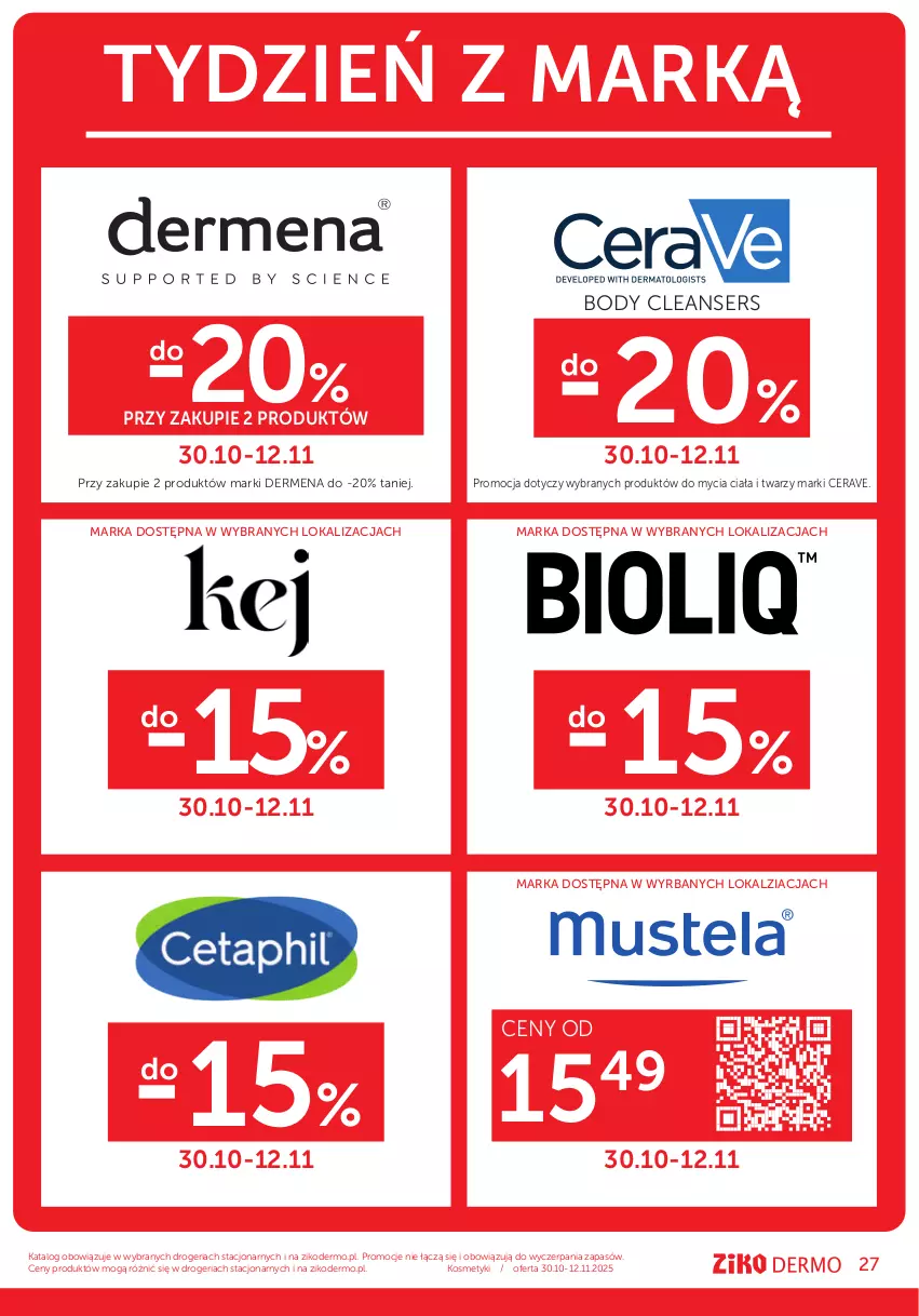 Gazetka promocyjna Ziko - Gazetka Ziko Dermo - ważna 30.10 do 12.11.2025 - strona 27 - produkty: Body, CeraVe, Dermena, Ser