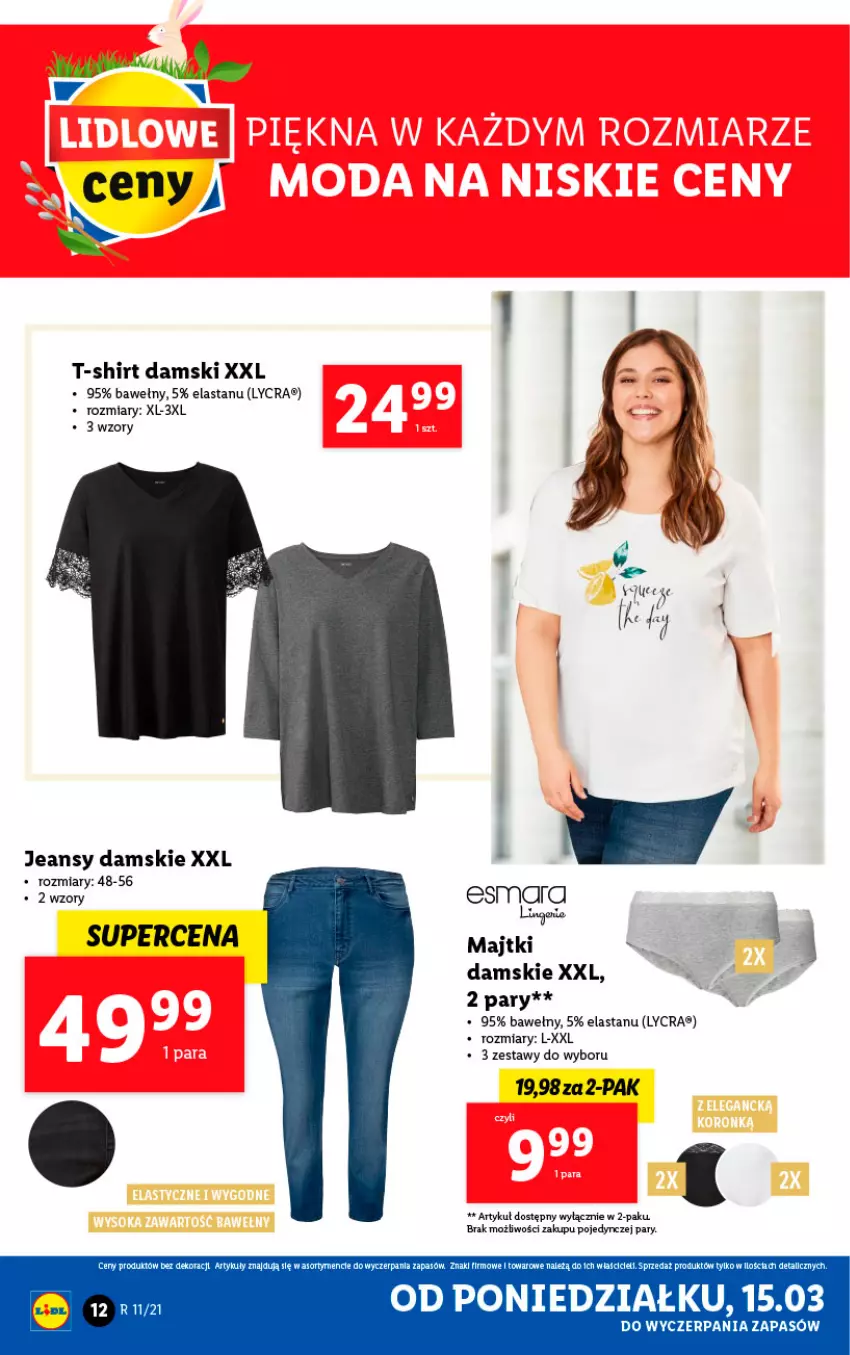 Gazetka promocyjna Lidl - GAZETKA - ważna 15.03 do 20.03.2021 - strona 12 - produkty: Majtki, T-shirt