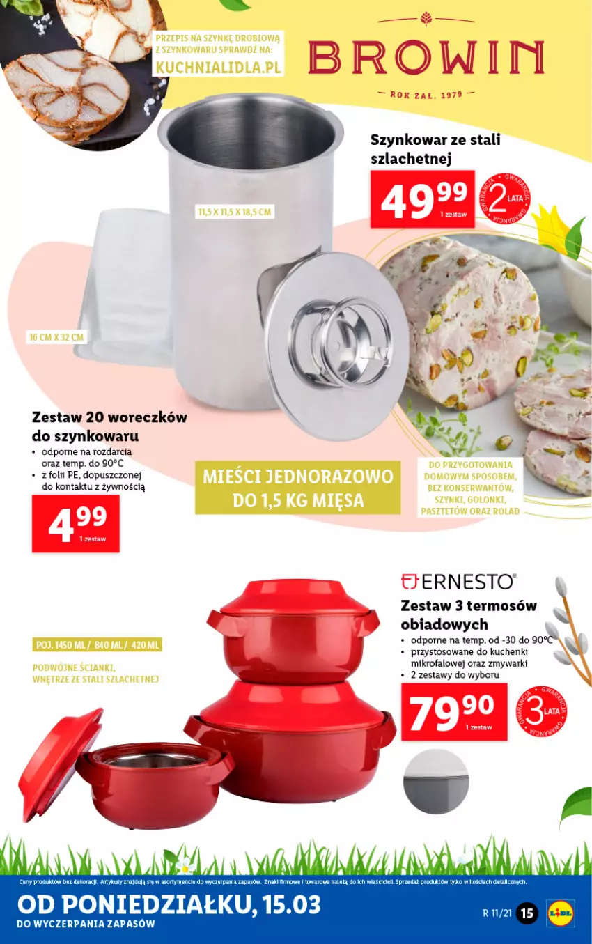 Gazetka promocyjna Lidl - GAZETKA - ważna 15.03 do 20.03.2021 - strona 15 - produkty: Fa, Por, Termos, Zmywarki