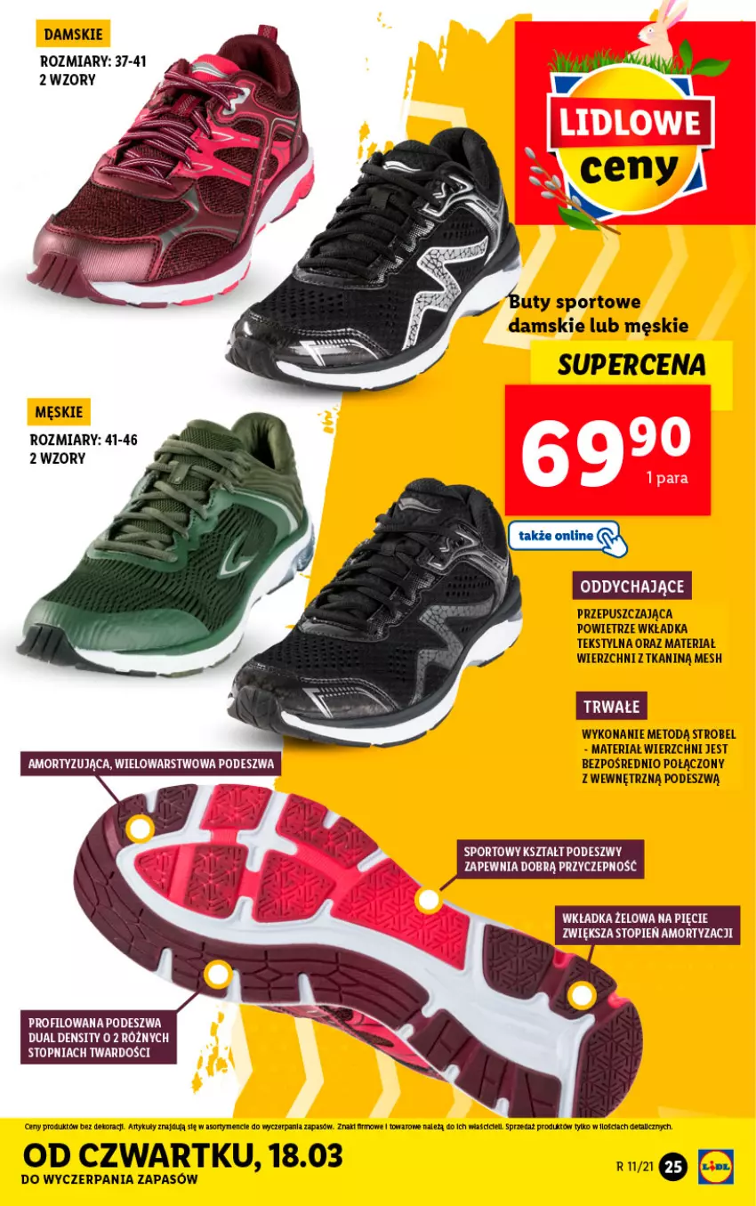 Gazetka promocyjna Lidl - GAZETKA - ważna 15.03 do 20.03.2021 - strona 25 - produkty: Buty, Por, Sport, Top