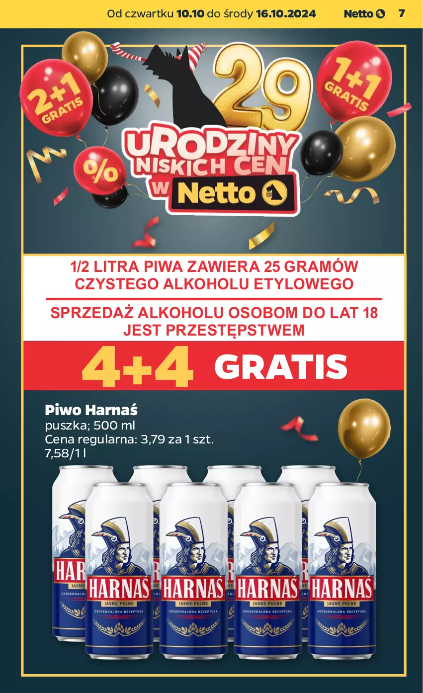 Gazetka promocyjna Netto - Netto Gazetka Food 41/24B - ważna 10.10 do 16.10.2024 - strona 7 - produkty: Gra, Harnaś, Piwa, Piwo