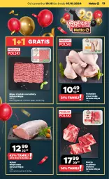 Gazetka promocyjna Netto - Netto Gazetka Food 41/24B - Gazetka - ważna od 16.10 do 16.10.2024 - strona 13 - produkty: Kurczak, Por, Gra, Schab wieprzowy, Kotlet, Mięso z indyka, Mięso, Podudzie z kurczaka