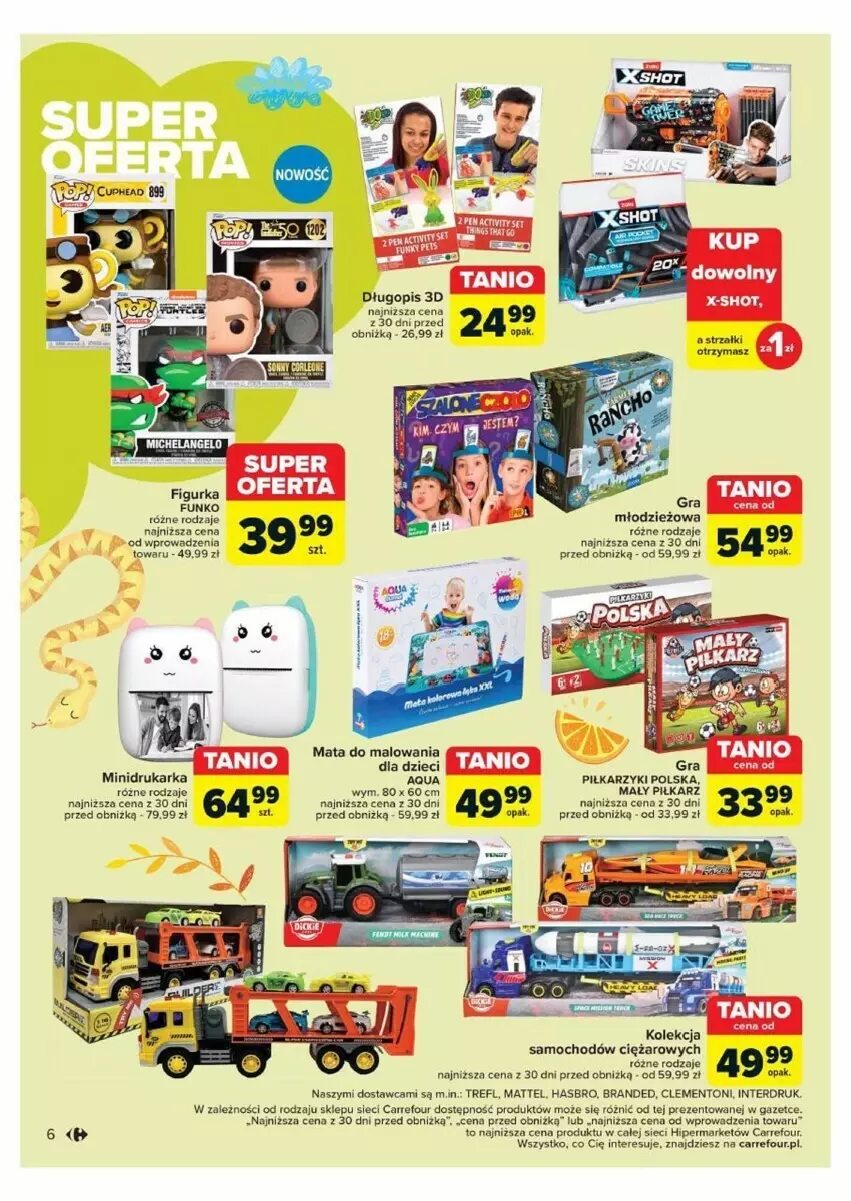 Gazetka promocyjna Carrefour - ważna 21.05 do 01.06.2024 - strona 24 - produkty: Długopis, Drukarka, Dzieci, Hasbro, Mattel, Piłkarzyki