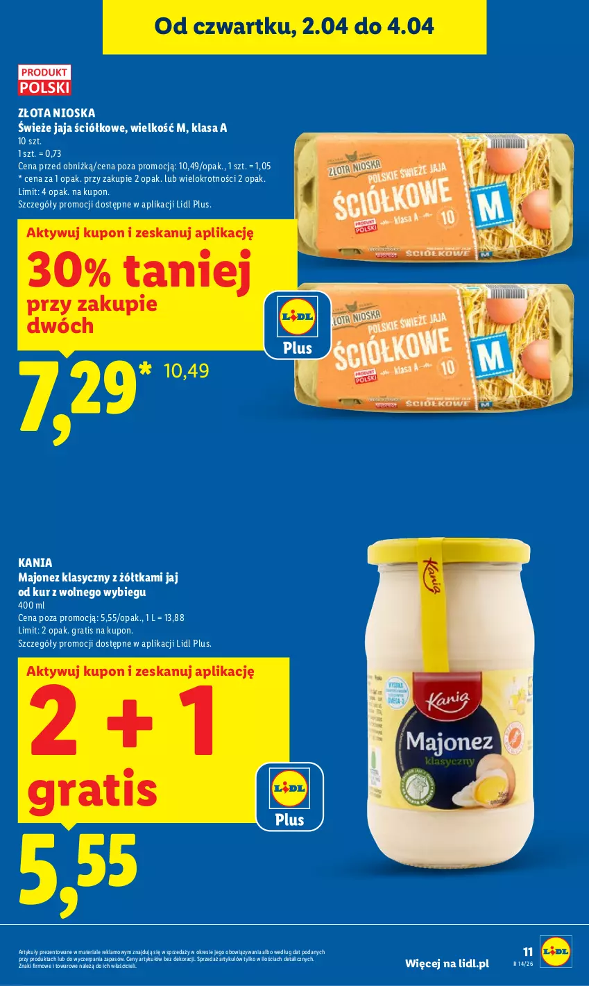 Gazetka promocyjna Lidl - Gazetka ważna od 2.04 do 4.04 - ważna 02.04 do 04.04.2026 - strona 11 - produkty: Gra, Jaja, Majonez