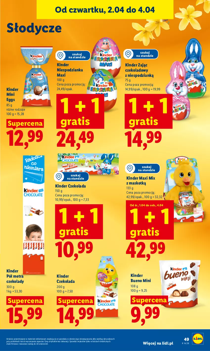 Gazetka promocyjna Lidl - Gazetka ważna od 2.04 do 4.04 - ważna 02.04 do 04.04.2026 - strona 51 - produkty: Czekolada, Gra, Kinder, Kinder Bueno