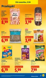 Gazetka promocyjna Lidl - Gazetka ważna od 2.04 do 4.04 - Gazetka - ważna od 04.04 do 04.04.2026 - strona 59 - produkty: Kurczak, Lajkonik, Chipsy, Chia, O nas, Daktyle, Chrupki, Salsa, Popcorn, Przysnacki, Crunchips, Lorenz, Grill