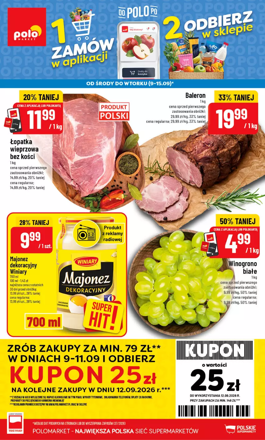 Gazetka promocyjna PoloMarket - Gazetka POLOmarket - ważna 09.09 do 15.09.2026 - strona 1 - produkty: Karmi, Majonez, Napoje, Olej, Telefon, Winiary