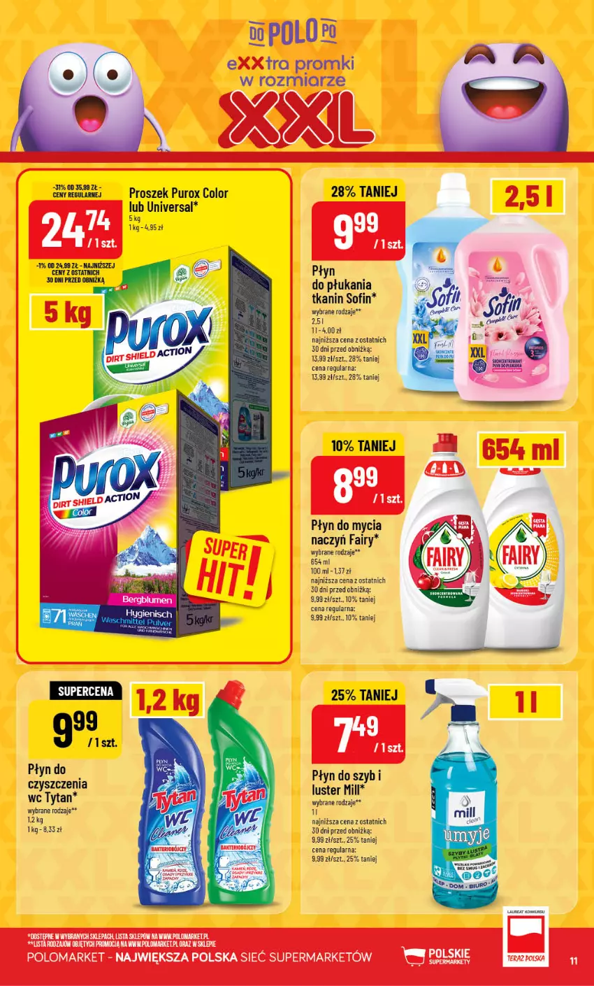 Gazetka promocyjna PoloMarket - Gazetka POLOmarket - ważna 09.09 do 15.09.2026 - strona 11 - produkty: Do mycia naczyń, Fa, Fairy, Płyn do mycia, Płyn do mycia naczyń, Pur