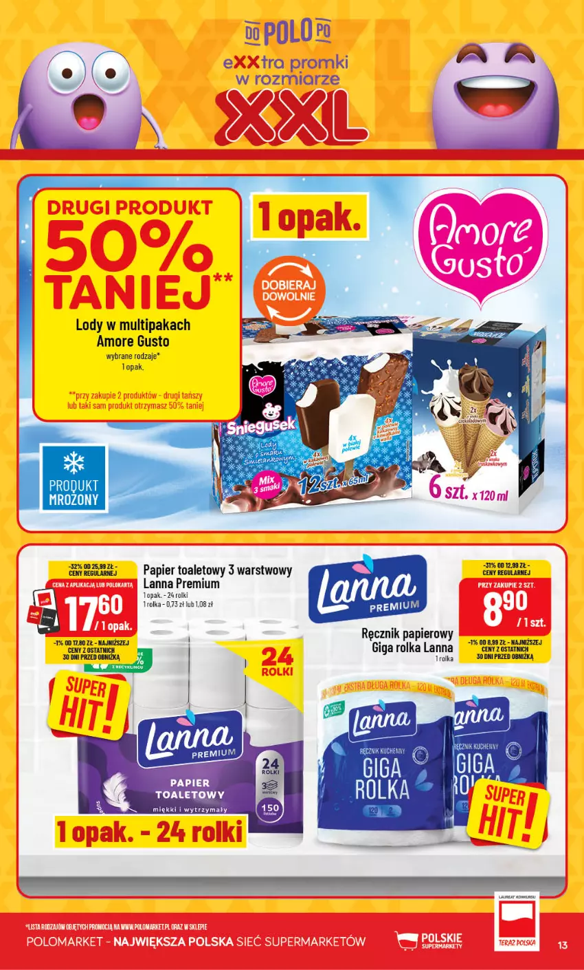 Gazetka promocyjna PoloMarket - Gazetka POLOmarket - ważna 09.09 do 15.09.2026 - strona 13 - produkty: Lody, Papier, Papier toaletowy, Ręcznik, Rolki