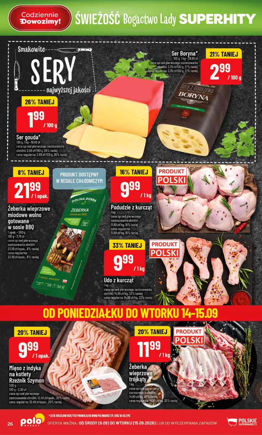 Gazetka promocyjna PoloMarket - Gazetka POLOmarket - ważna 09.09 do 15.09.2026 - strona 26 - produkty: Fa, Kotlet, Mięso, Mięso z indyka, Ser