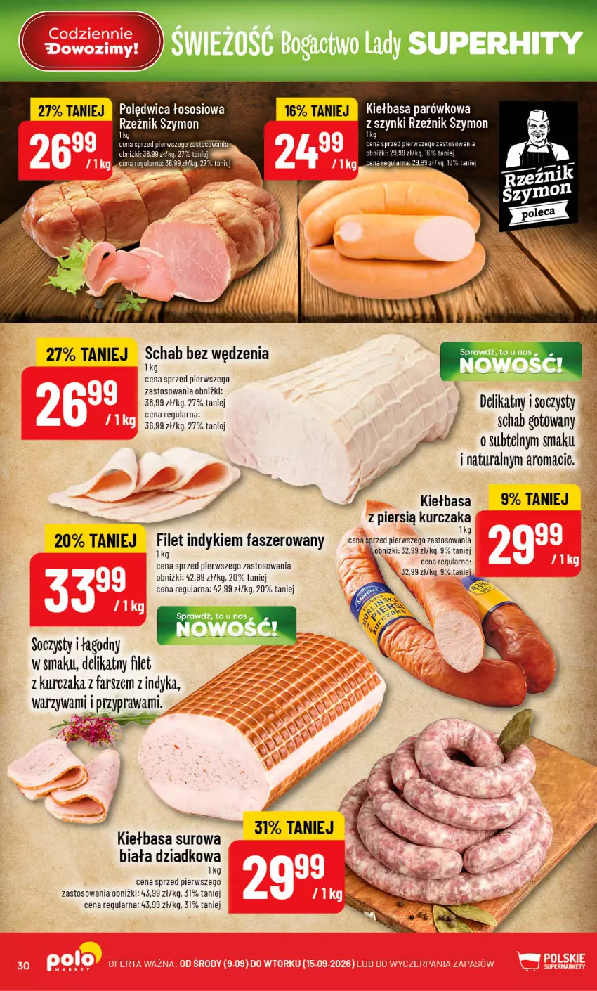Gazetka promocyjna PoloMarket - Gazetka POLOmarket - ważna 09.09 do 15.09.2026 - strona 30 - produkty: Fa, Kiełbasa, Kurczak, Por, Sos, Warzywa
