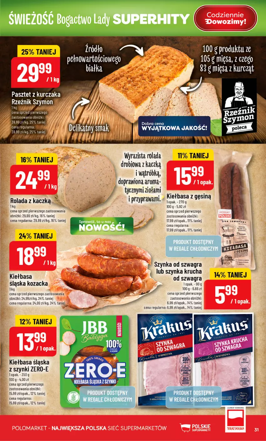 Gazetka promocyjna PoloMarket - Gazetka POLOmarket - ważna 09.09 do 15.09.2026 - strona 31 - produkty: Gra, Kiełbasa, Kiełbasa śląska, Kurczak, Pasztet, Rolada, Szynka