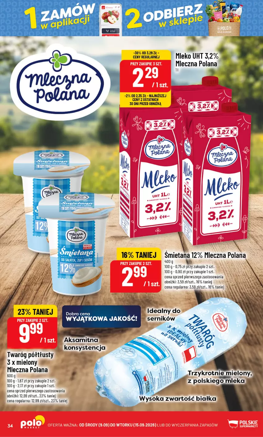 Gazetka promocyjna PoloMarket - Gazetka POLOmarket - ważna 09.09 do 15.09.2026 - strona 34 - produkty: LANA, Mleko, Sałat, Ser, Sos, Twaróg, Twaróg półtłusty