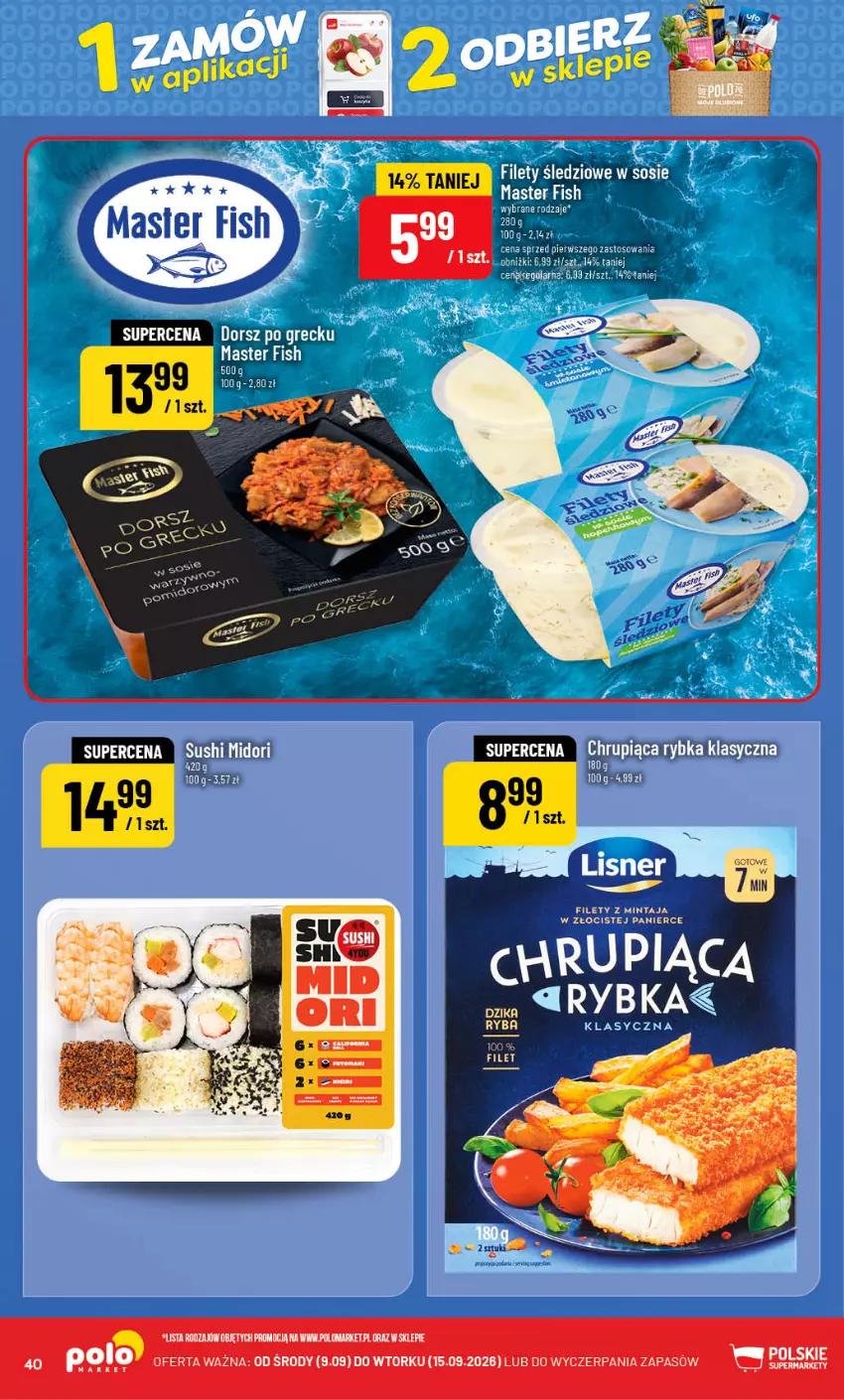 Gazetka promocyjna PoloMarket - Gazetka POLOmarket - ważna 09.09 do 15.09.2026 - strona 40 - produkty: Sushi