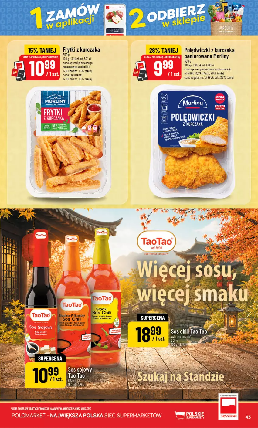 Gazetka promocyjna PoloMarket - Gazetka POLOmarket - ważna 09.09 do 15.09.2026 - strona 43 - produkty: Frytki, Kurczak, Morliny, Polędwiczki z kurczaka, Sos