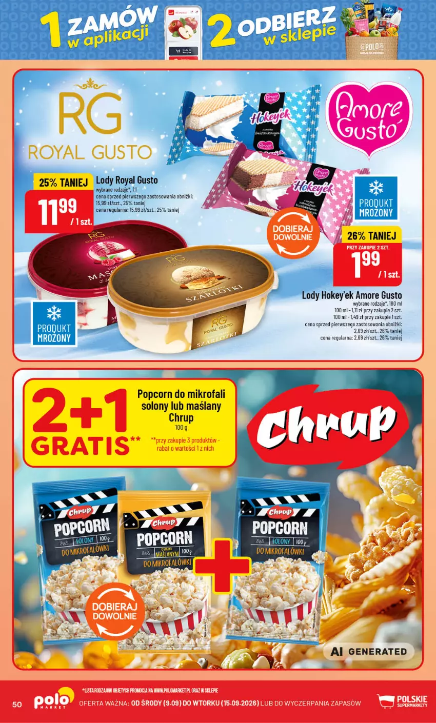 Gazetka promocyjna PoloMarket - Gazetka POLOmarket - ważna 09.09 do 15.09.2026 - strona 50 - produkty: Fa, Lody, Popcorn