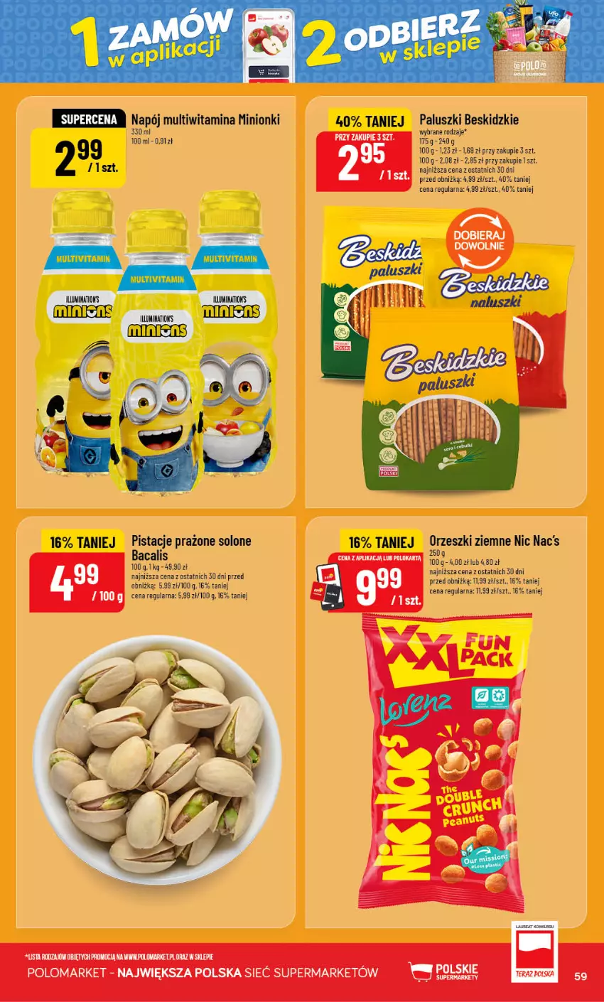 Gazetka promocyjna PoloMarket - Gazetka POLOmarket - ważna 09.09 do 15.09.2026 - strona 59 - produkty: Beskidzki, Napój, Orzeszki, Orzeszki ziemne, Pistacje