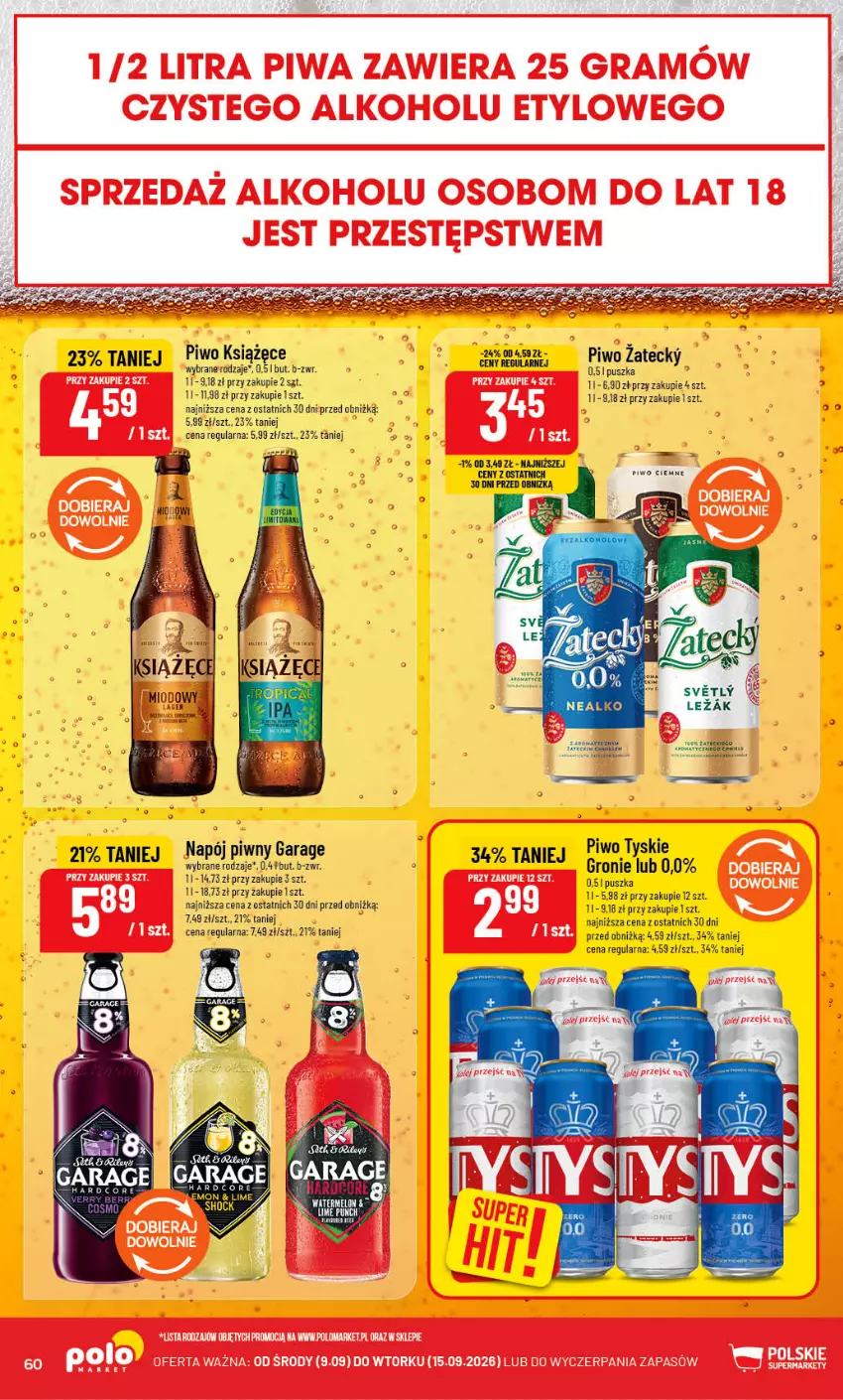 Gazetka promocyjna PoloMarket - Gazetka POLOmarket - ważna 09.09 do 15.09.2026 - strona 60 - produkty: Fa, Książęce, Piwo, Tyskie