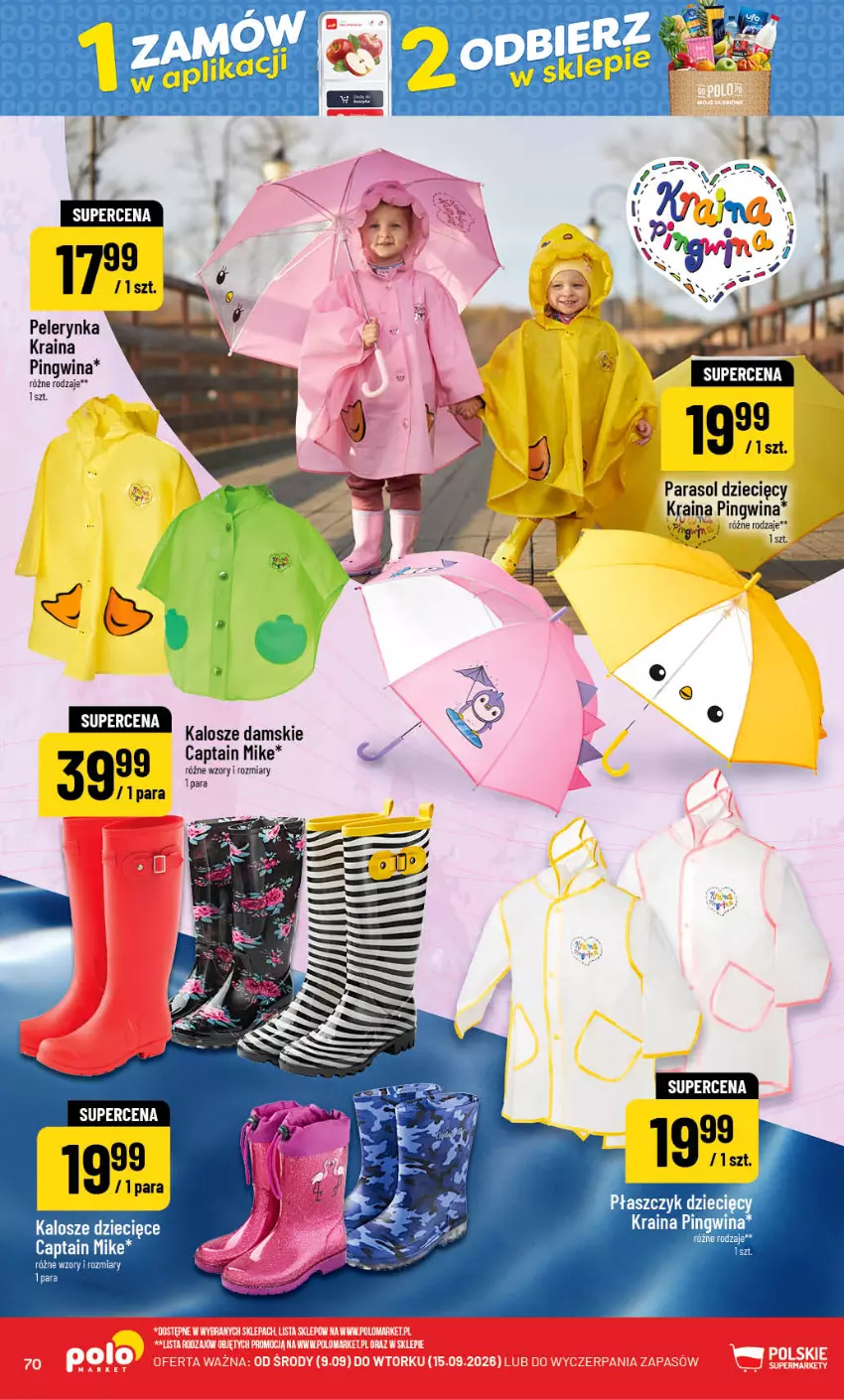 Gazetka promocyjna PoloMarket - Gazetka POLOmarket - ważna 09.09 do 15.09.2026 - strona 70 - produkty: Dzieci, Parasol, Pingwin, Płaszcz