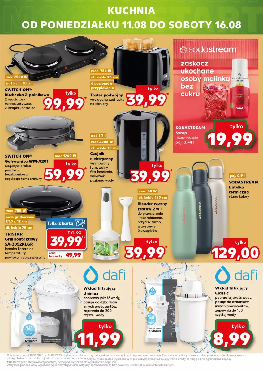 Gazetka promocyjna Kaufland - Kaufland - ważna 07.08 do 12.08.2025 - strona 17 - produkty: Blender, Blender ręczny, Czajnik, Gofrownica, Grill, Grill kontaktowy, LG, Termos, Top, Toster, Wkład filtrujący