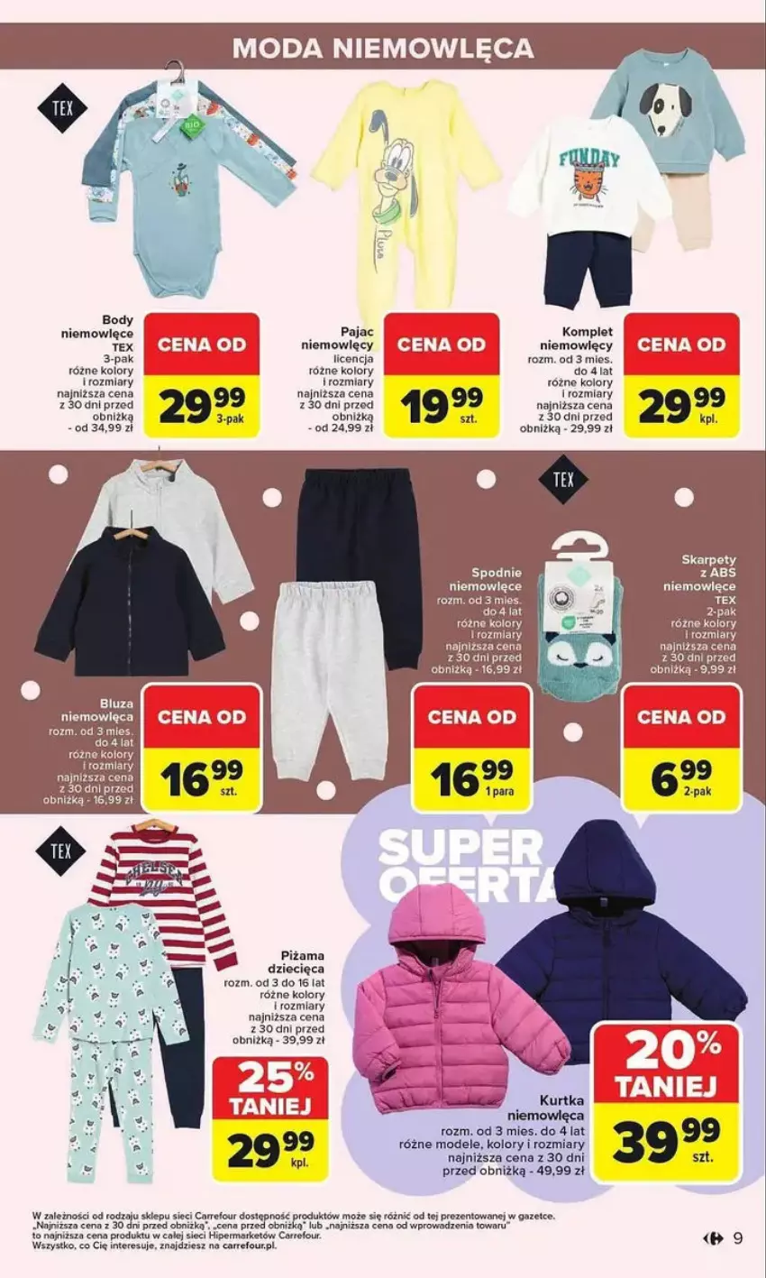 Gazetka promocyjna Carrefour - ważna 03.02 do 15.02.2025 - strona 25 - produkty: Bluza, Body, Dzieci, Fa, Karp, Kurtka, Piżama, Por