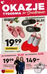 Gazetka promocyjna Biedronka - Okazje tygodnia - Gazetka - ważna od 16.02 do 16.02.2022 - strona 1 - produkty: Gin, Kapcie, Ambition, Legginsy