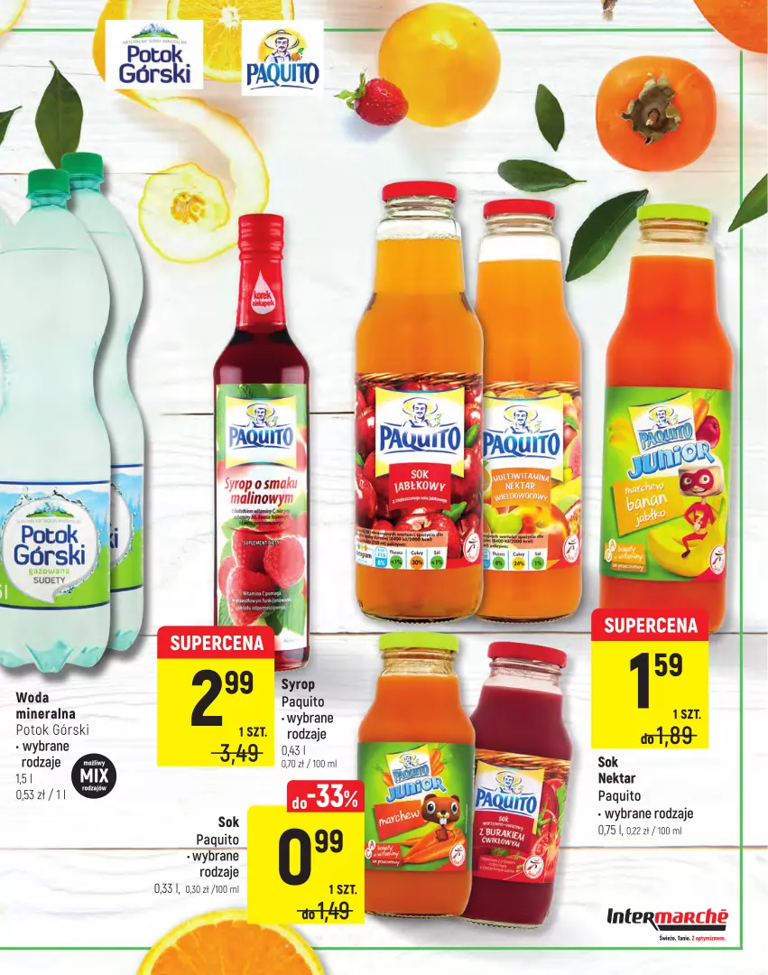 Gazetka promocyjna Intermarche - Targ Marek - ważna 04.11 do 15.11.2021 - strona 17 - produkty: Nektar, Sok, Syrop, Woda