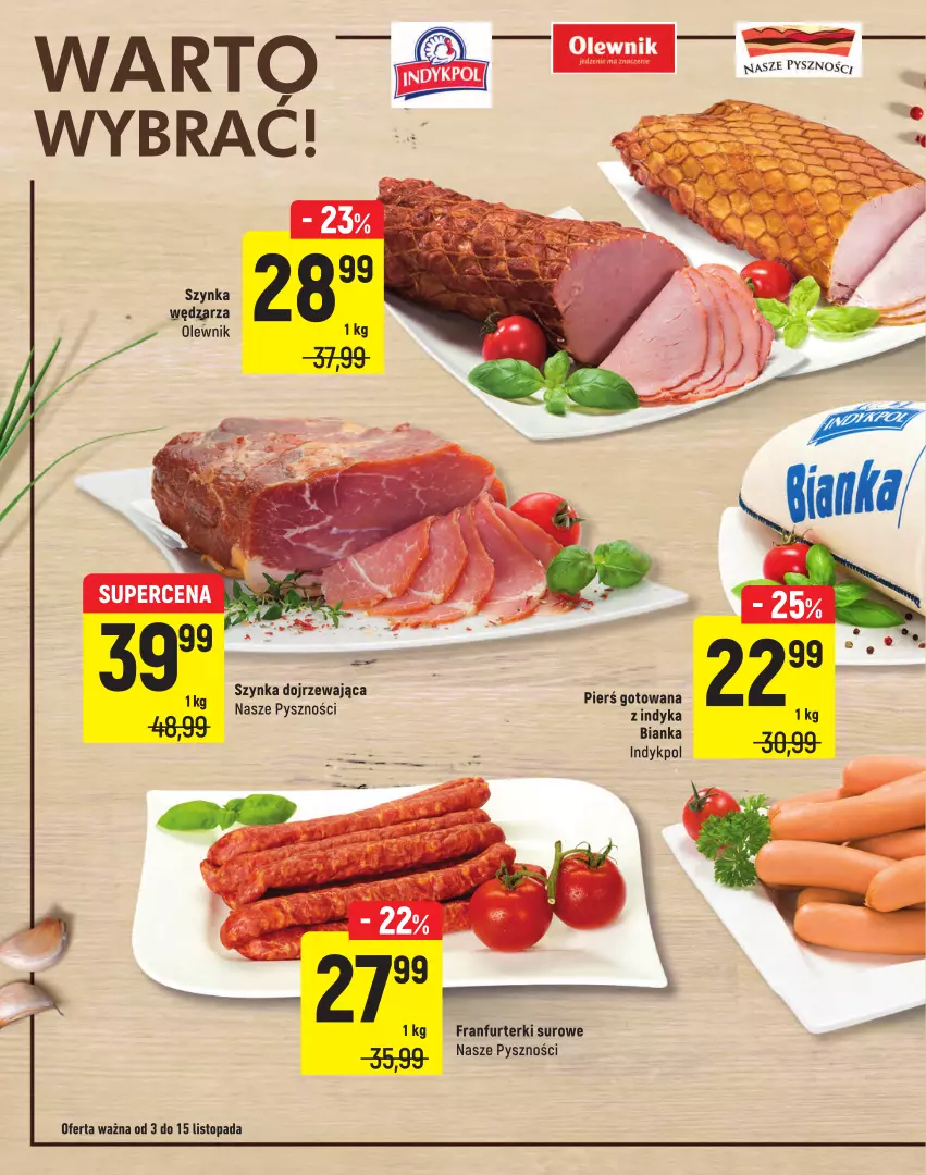 Gazetka promocyjna Intermarche - Targ Marek - ważna 04.11 do 15.11.2021 - strona 2 - produkty: Bianka, Olewnik, Szynka, Top