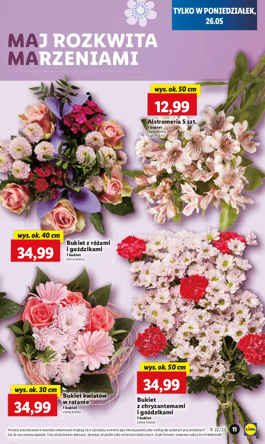 Gazetka promocyjna Lidl - GAZETKA - ważna 26.05 do 28.05.2025 - strona 11 - produkty: Bukiet, Chryzantema, Róża