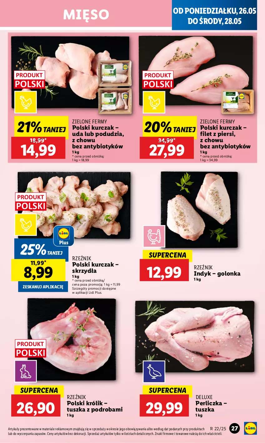 Gazetka promocyjna Lidl - GAZETKA - ważna 26.05 do 28.05.2025 - strona 29 - produkty: Królik, Kurczak, Mięso, Perliczka, Tusz