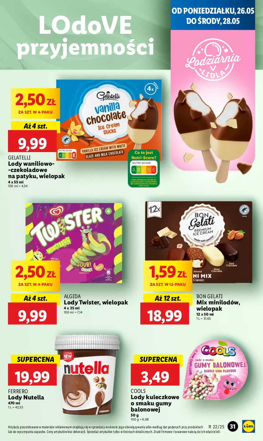 Gazetka promocyjna Lidl - GAZETKA - ważna 26.05 do 28.05.2025 - strona 35 - produkty: Algida, Dove, Ferrero, LG, Lody, Nutella