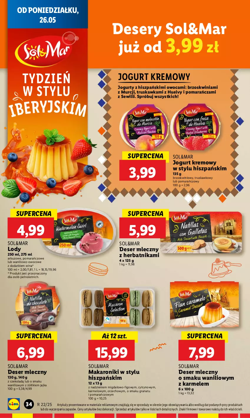 Gazetka promocyjna Lidl - GAZETKA - ważna 26.05 do 28.05.2025 - strona 38 - produkty: Arbuz, Deser, Deser mleczny, Gra, Granat, Jogurt, Lody, Makaron, Ser