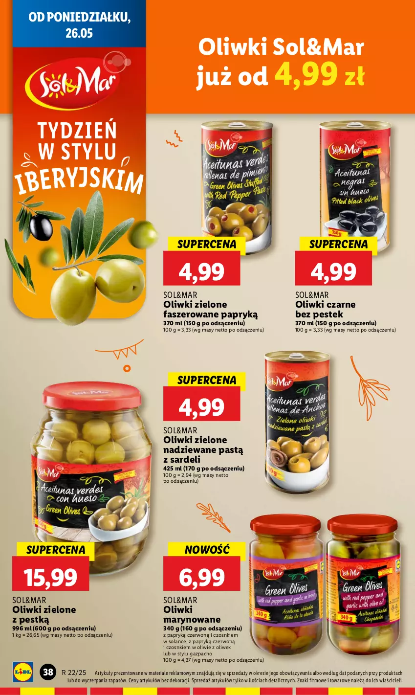 Gazetka promocyjna Lidl - GAZETKA - ważna 26.05 do 28.05.2025 - strona 42 - produkty: Fa, Oliwki, Oliwki czarne, Oliwki zielone, Solan, Stek