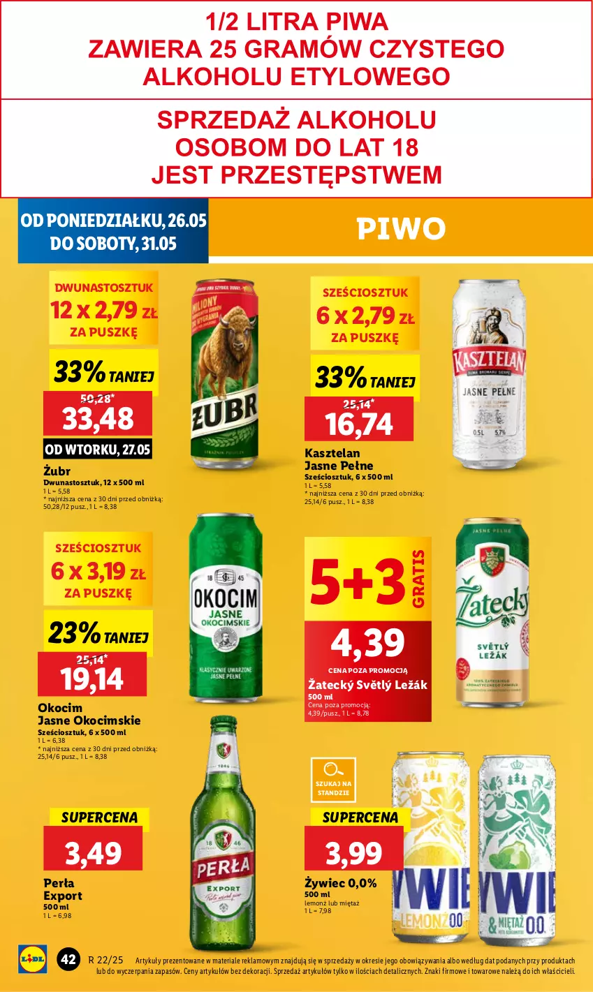 Gazetka promocyjna Lidl - GAZETKA - ważna 26.05 do 28.05.2025 - strona 48 - produkty: Gra, Kasztelan, Koc, Mięta, Okocim, Perła, Piwo, Por