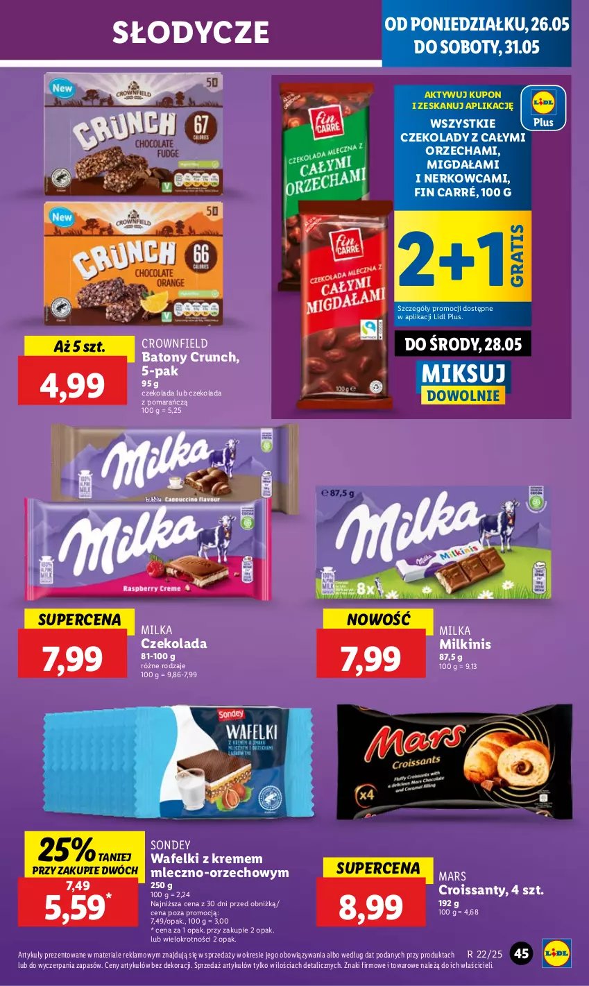 Gazetka promocyjna Lidl - GAZETKA - ważna 26.05 do 28.05.2025 - strona 53 - produkty: Baton, Croissant, Czekolada, Gra, Mars, Milka