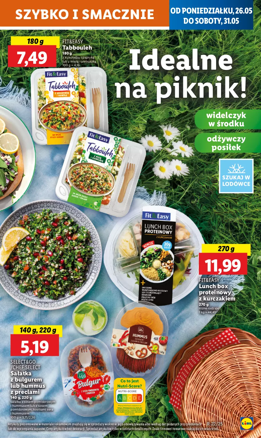 Gazetka promocyjna Lidl - GAZETKA - ważna 26.05 do 28.05.2025 - strona 55 - produkty: Bulgur, Hummus, Kurczak, LG, Lunch box, Mus, Sałat, Sałatka, Ser, Sos