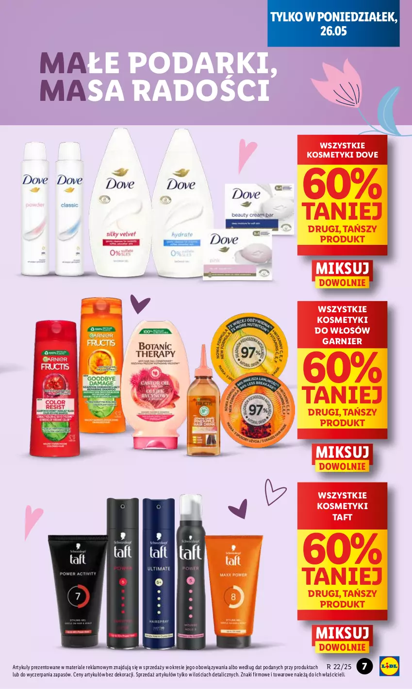 Gazetka promocyjna Lidl - GAZETKA - ważna 26.05 do 28.05.2025 - strona 7 - produkty: Dove, Garnier, Taft