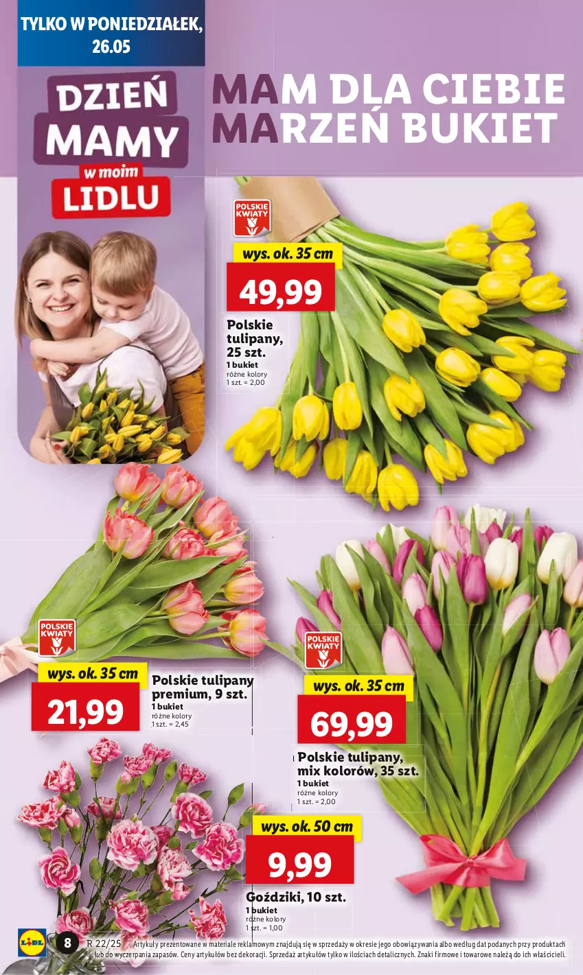 Gazetka promocyjna Lidl - GAZETKA - ważna 26.05 do 28.05.2025 - strona 8 - produkty: Bukiet, Tulipan