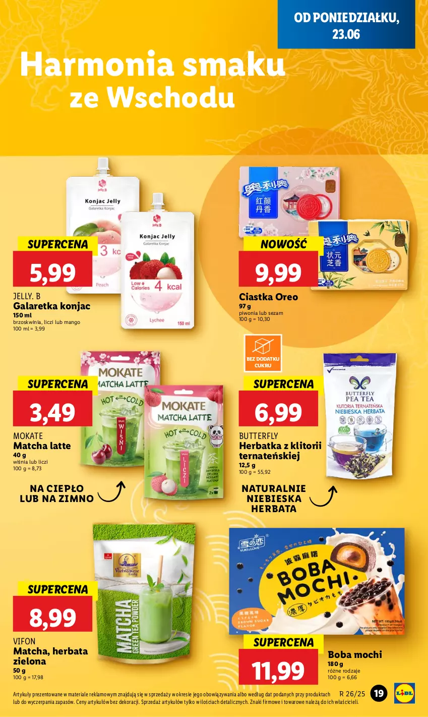 Gazetka promocyjna Lidl - GAZETKA - ważna 23.06 do 25.06.2025 - strona 21 - produkty: Ciastka, Gala, Galaretka, Herbata, Liczi, Mango, Oreo, Piwo, Sezam