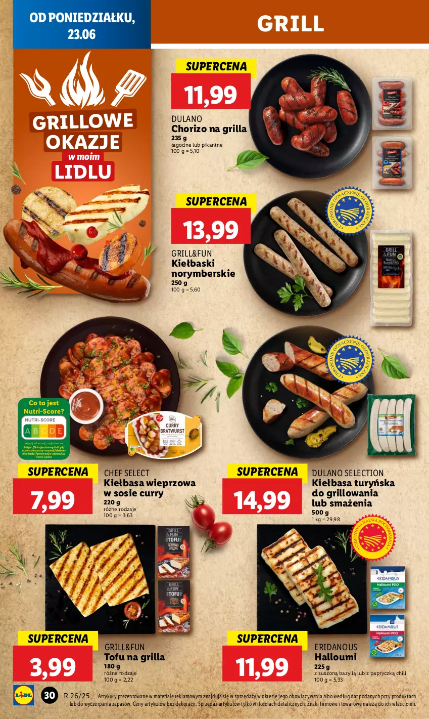 Gazetka promocyjna Lidl - GAZETKA - ważna 23.06 do 25.06.2025 - strona 32 - produkty: Bazyl, Dulano, Grill, Kiełbasa, Sos, Tofu