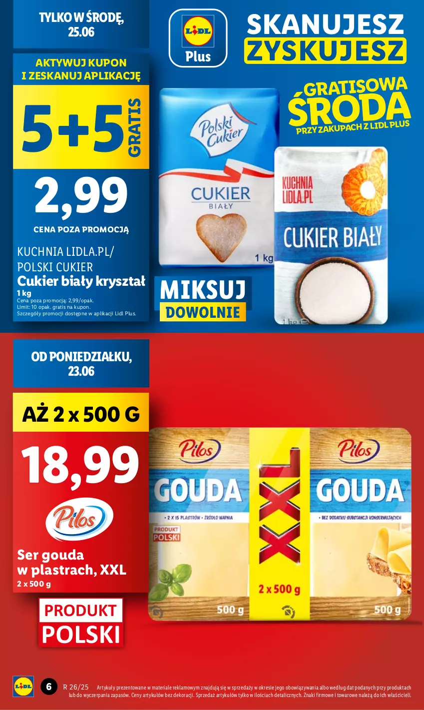 Gazetka promocyjna Lidl - GAZETKA - ważna 23.06 do 25.06.2025 - strona 6 - produkty: Cukier, Gouda, Gra, Kuchnia, Ser
