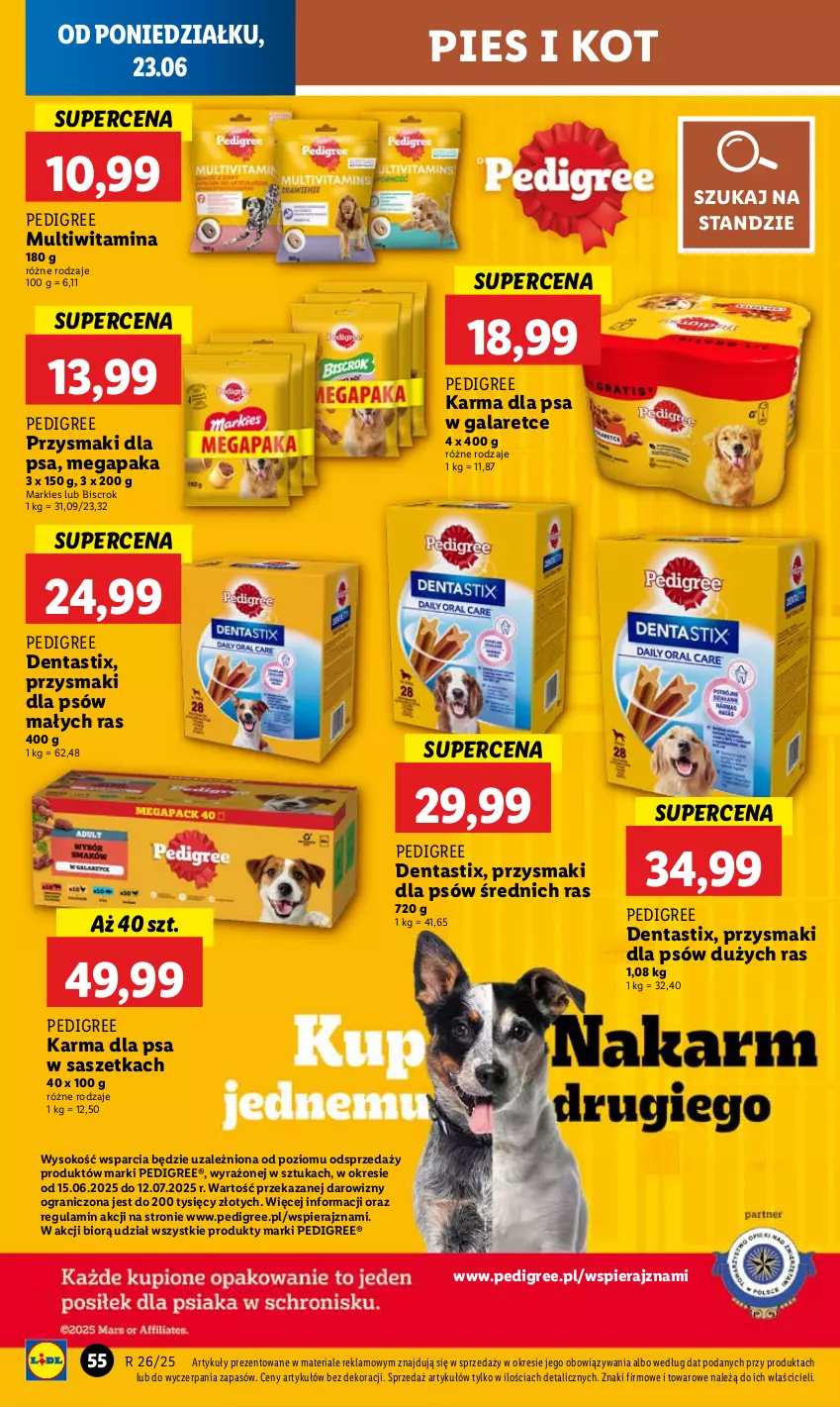 Gazetka promocyjna Lidl - GAZETKA - ważna 23.06 do 25.06.2025 - strona 62 - produkty: Gala, Gra, Pedigree, Przysmaki, Sok