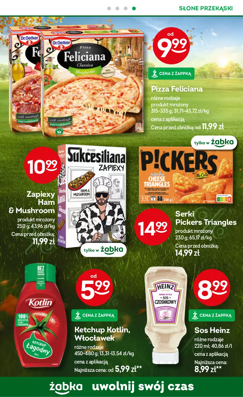 Gazetka promocyjna Żabka - ważna 06.11 do 19.11.2024 - strona 28 - produkty: Feliciana, Heinz, Ketchup, Kotlin, Mus, Pizza, Ser, Sos