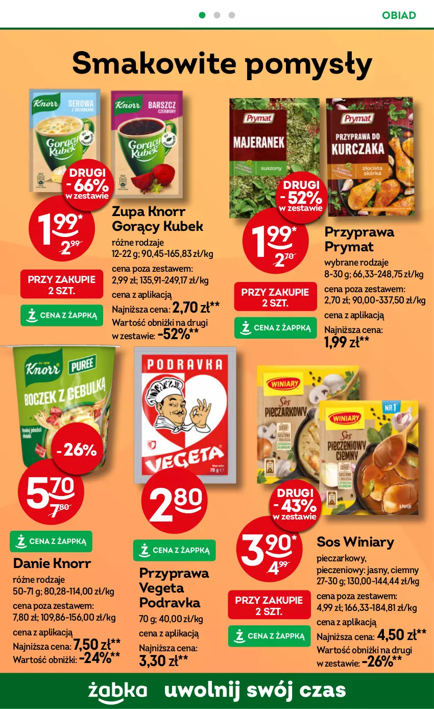 Gazetka promocyjna Żabka - ważna 06.11 do 19.11.2024 - strona 48 - produkty: Knorr, Kubek, Piec, Podravka, Prymat, Sos, Vegeta, Winiary, Zupa