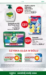 Gazetka promocyjna Żabka - Gazetka - ważna od 19.11 do 19.11.2024 - strona 57 - produkty: Mydło w płynie, Palmolive, Zawieszka do wc, Bref, Pompka, Mydło, Ariel, Kapsułki do prania