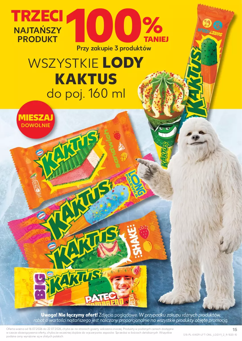 Gazetka promocyjna Kaufland - Gazetka tygodnia - ważna 16.07 do 22.07.2026 - strona 15 - produkty: Kaktus, Lody, Por, Waga