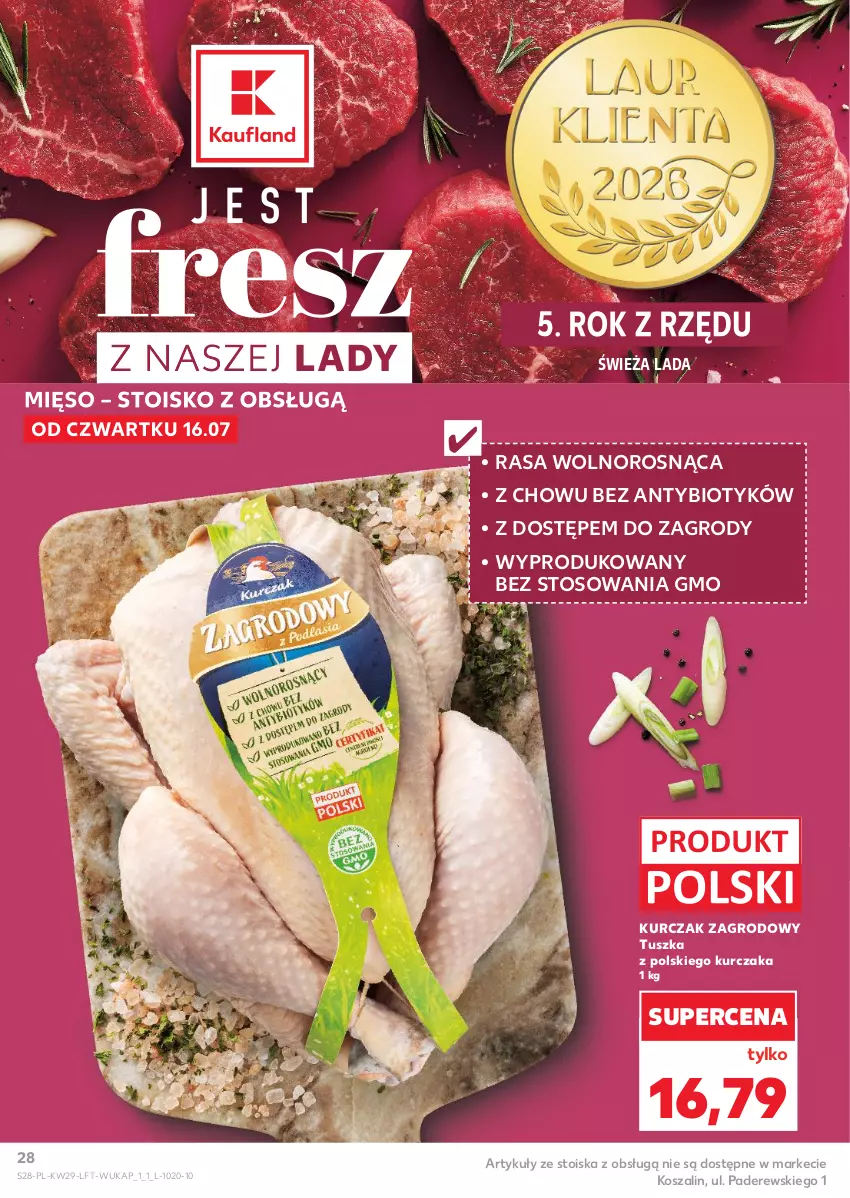 Gazetka promocyjna Kaufland - Gazetka tygodnia - ważna 16.07 do 22.07.2026 - strona 28 - produkty: Kosz, Kurczak, Mięso, Szal, Tusz