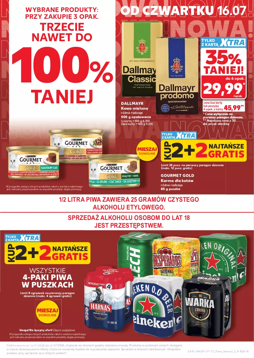 Gazetka promocyjna Kaufland - Gazetka tygodnia - ważna 16.07 do 22.07.2026 - strona 3 - produkty: Dallmayr, Gourmet Gold, Gra, Kawa, Kawa mielona, Piwa, Por, Waga