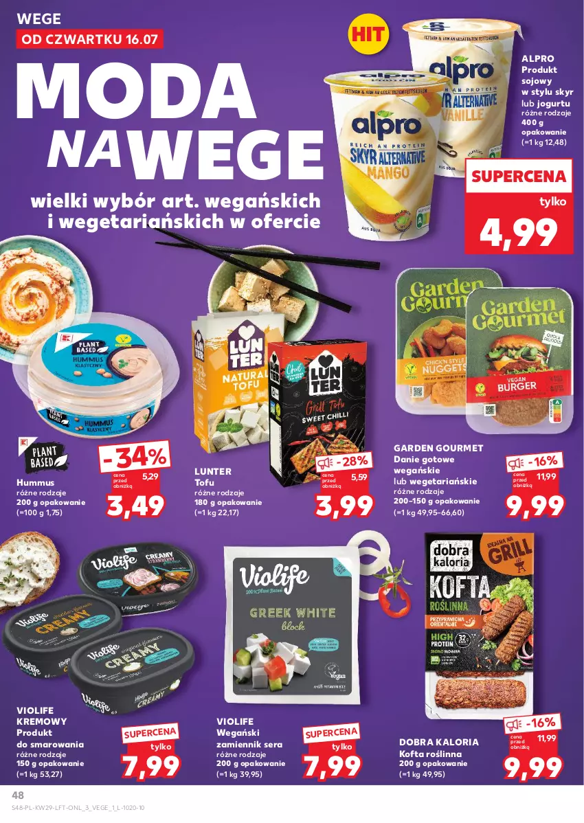 Gazetka promocyjna Kaufland - Gazetka tygodnia - ważna 16.07 do 22.07.2026 - strona 48 - produkty: Alpro, Danie gotowe, Hummus, Jogurt, Moda, Mus, Ser, Tofu