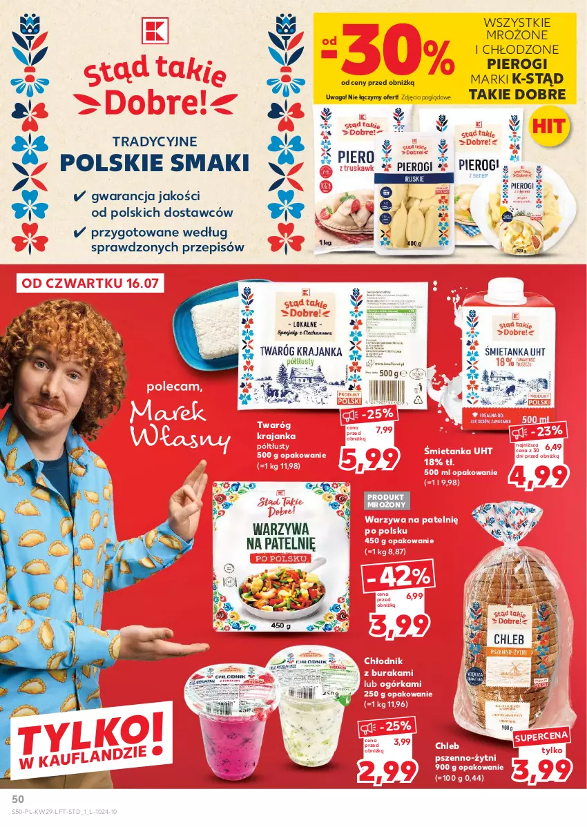 Gazetka promocyjna Kaufland - Gazetka tygodnia - ważna 16.07 do 22.07.2026 - strona 50 - produkty: Chleb, Pierogi, Twaróg, Waga, Warzywa